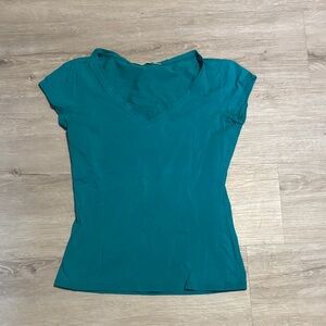 Teal V-Neck Women's Top